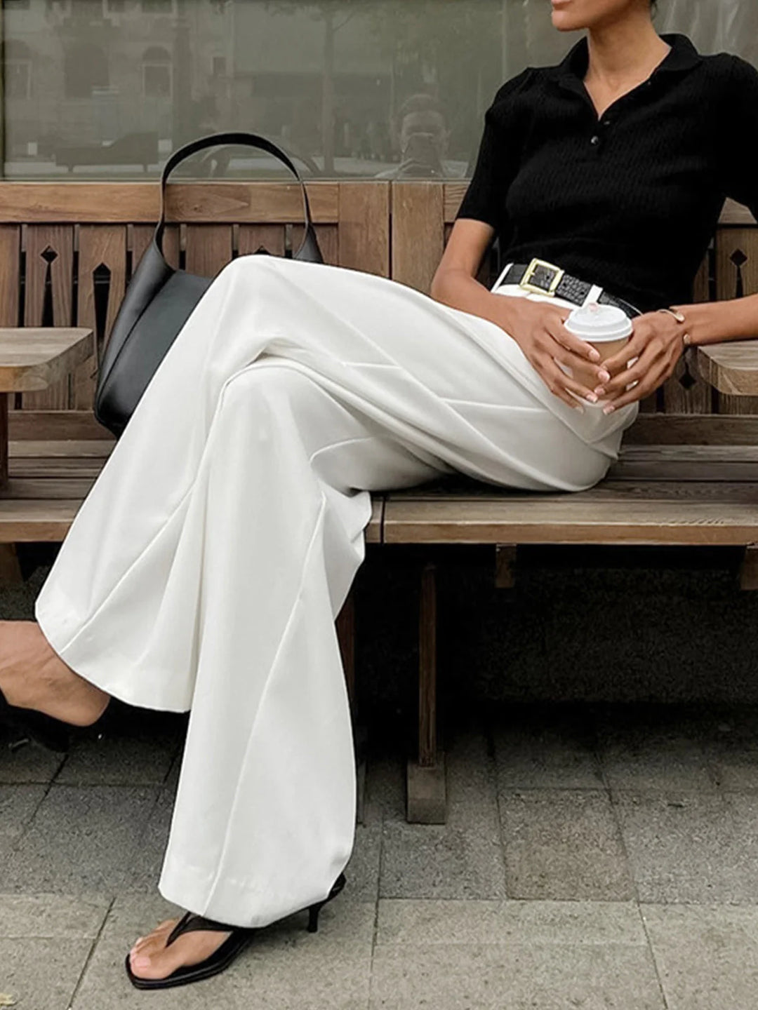 Wide Leg Pants with Flowing Silhouette for Women