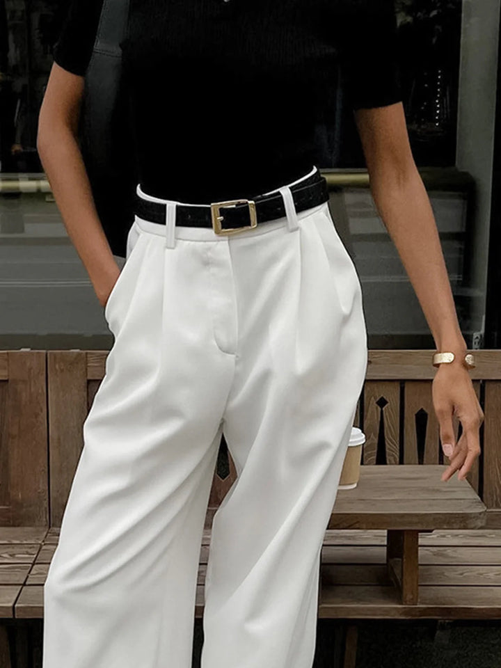 Wide Leg Pants with Flowing Silhouette for Women