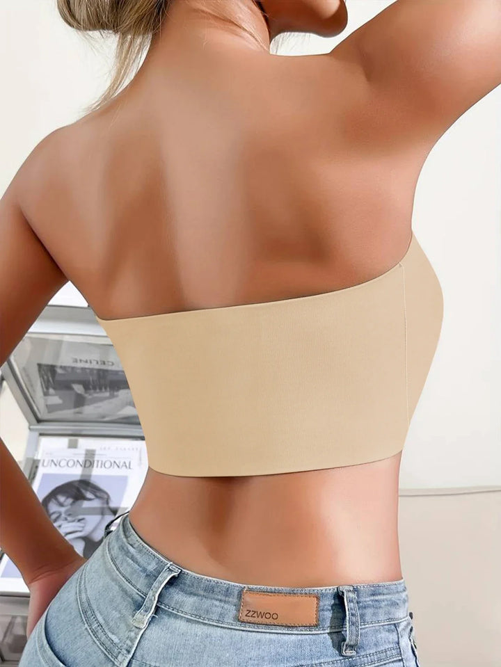 Sleek Strapless Bra with Front Knot for Women