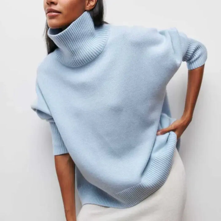 Oversized Warm Turtleneck Sweater For Women