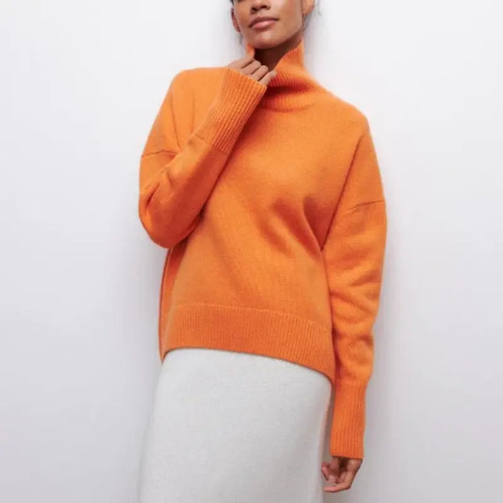 Oversized Warm Turtleneck Sweater For Women