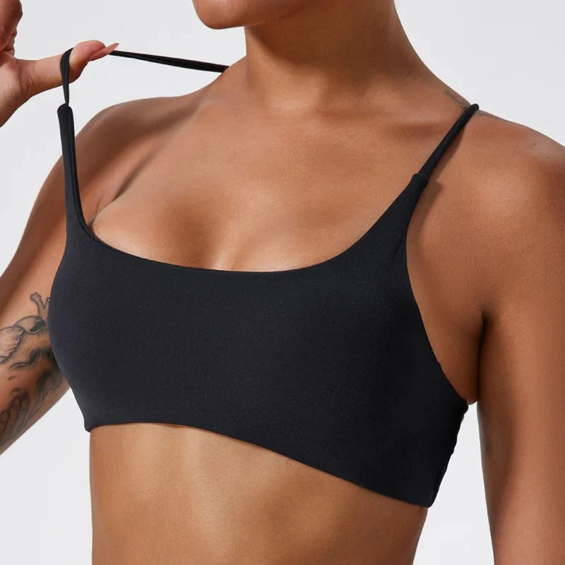 Ultra Soft Cross Back Sports Bra with Front Closure for Women