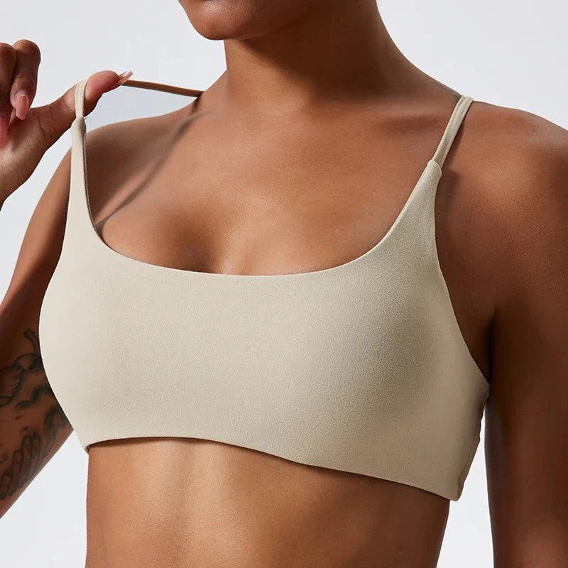 Ultra Soft Cross Back Sports Bra with Front Closure for Women