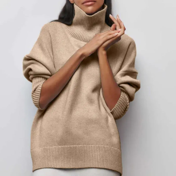 Oversized Warm Turtleneck Sweater For Women