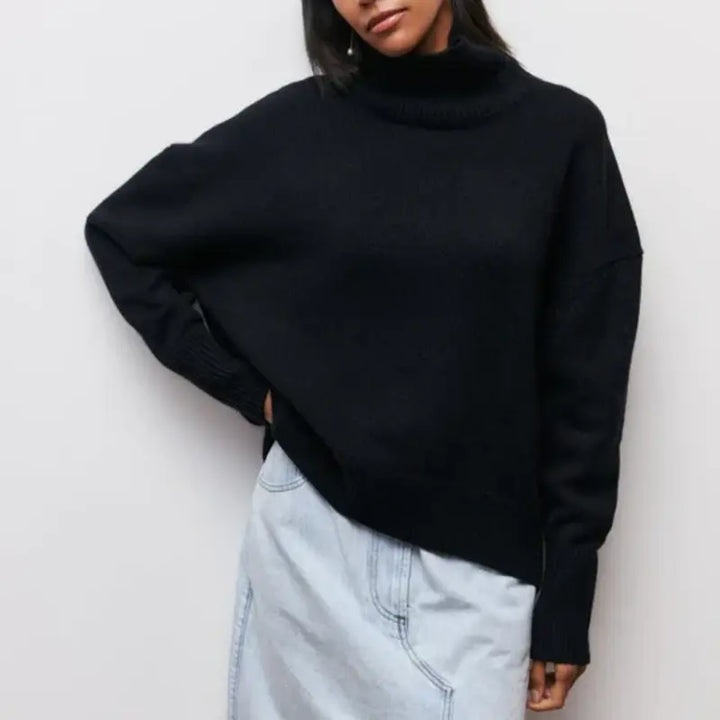 Oversized Warm Turtleneck Sweater For Women