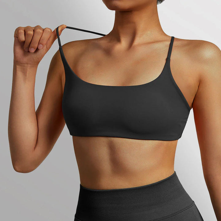 Backless Sports Bra with Padded Support for Women