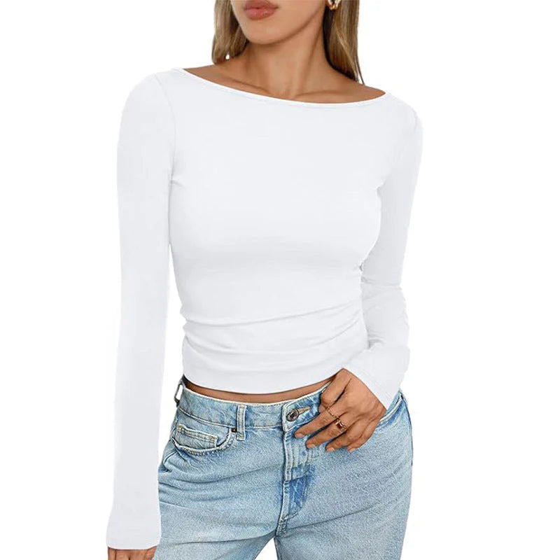 Long Sleeve Slim Fit T Shirt for a Flattering Look For Women