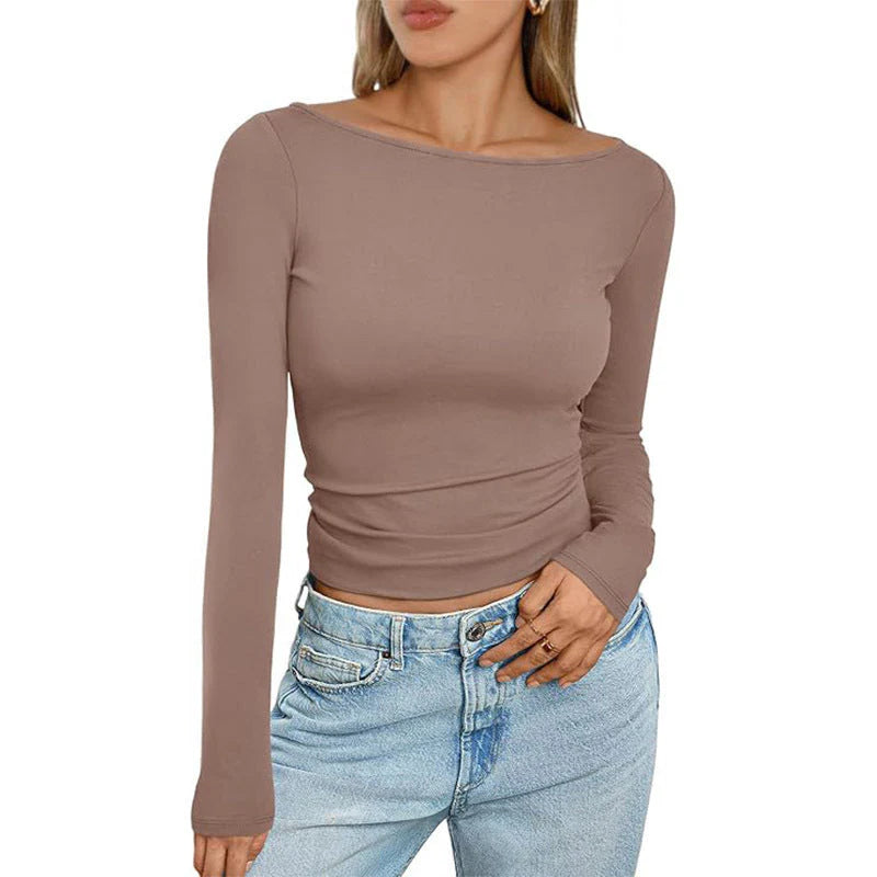 Long Sleeve Slim Fit T Shirt for a Flattering Look For Women