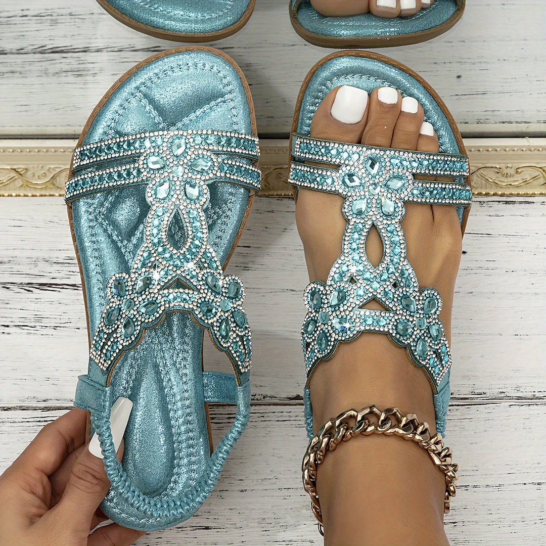 Elegant Crystal Embellished Sandals for Women