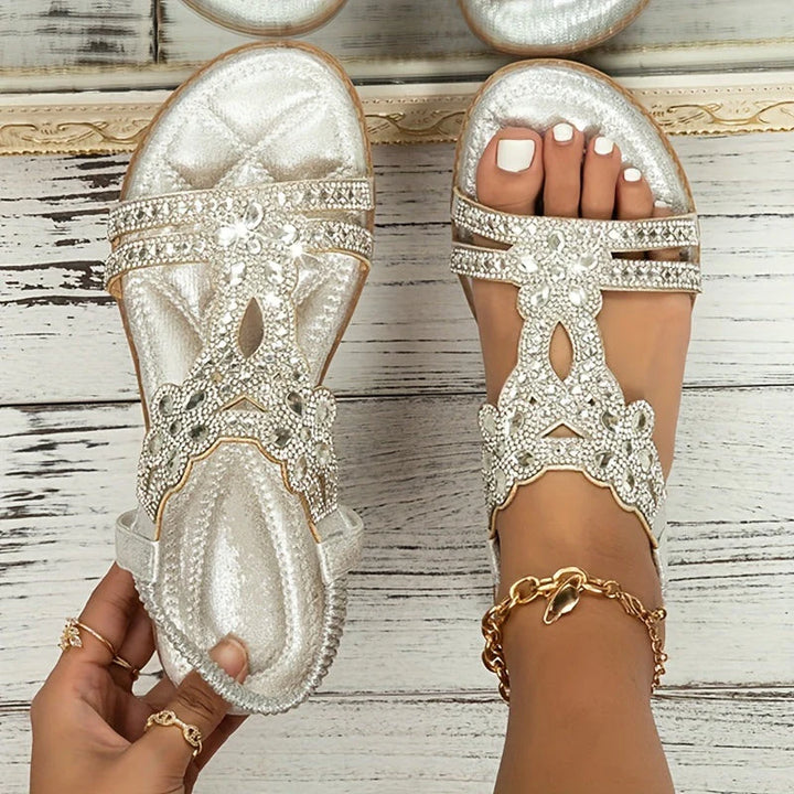 Elegant Crystal Embellished Sandals for Women