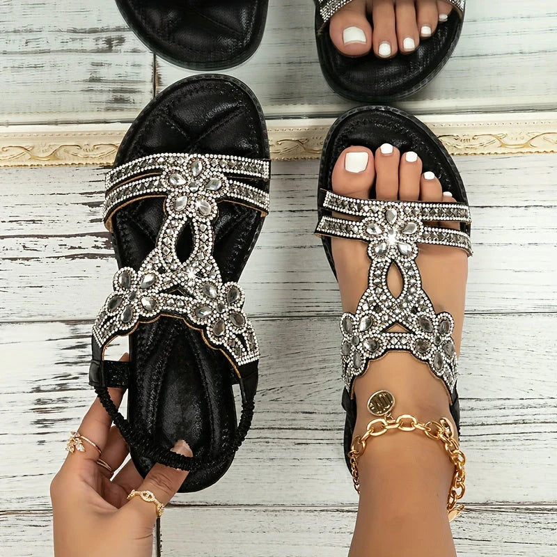 Elegant Crystal Embellished Sandals for Women