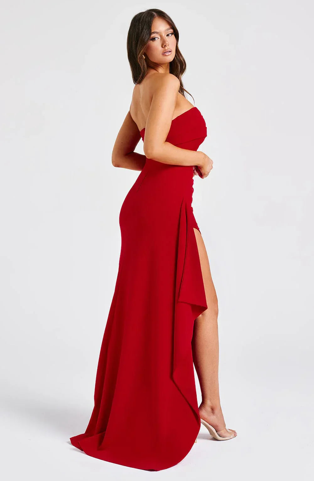 Radiant High Slit Elegant Midi Dress For Women