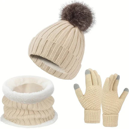 Elegant 3-Piece Winter Set for Women’s Comfort