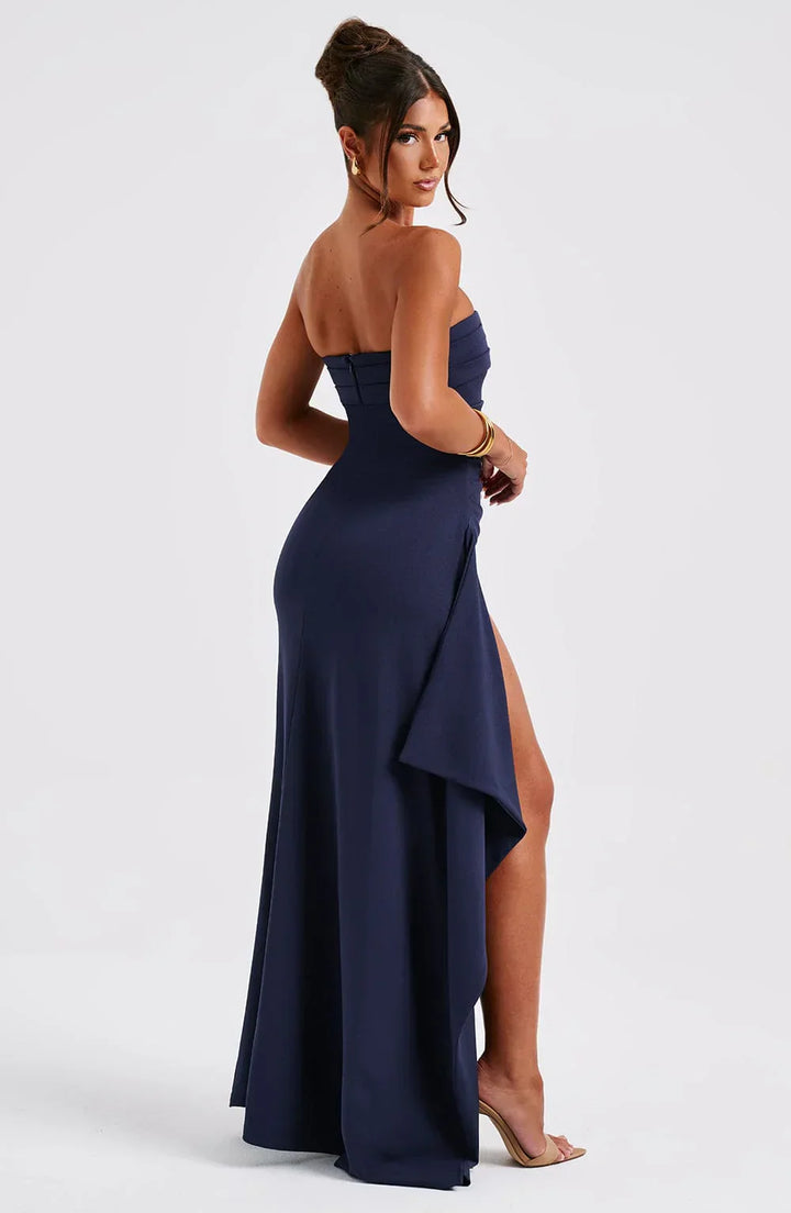 Radiant High Slit Elegant Midi Dress For Women