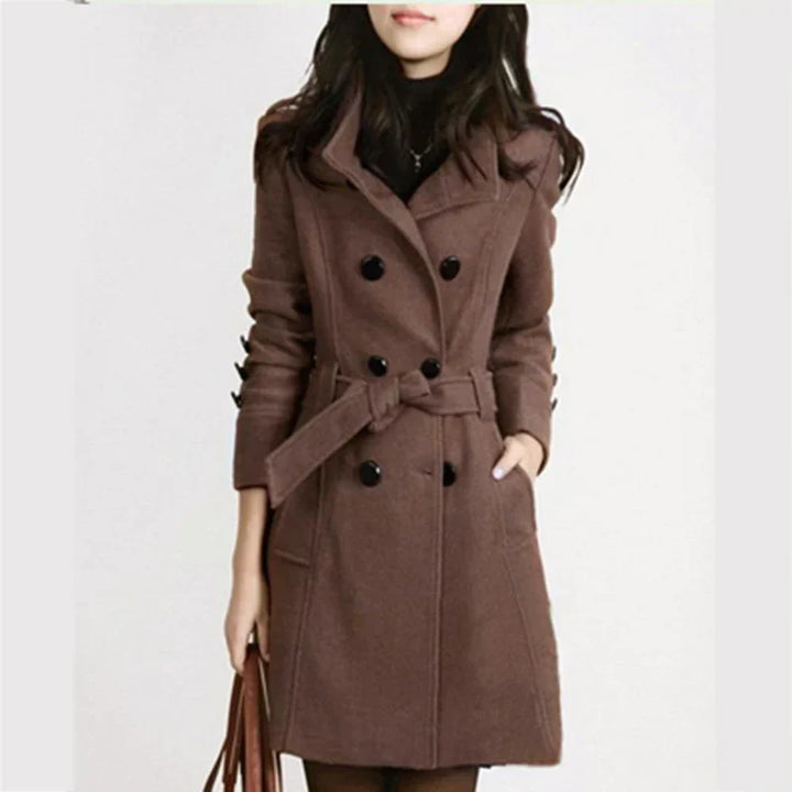 Chic Belted Coat for Cozy Warmth For Women