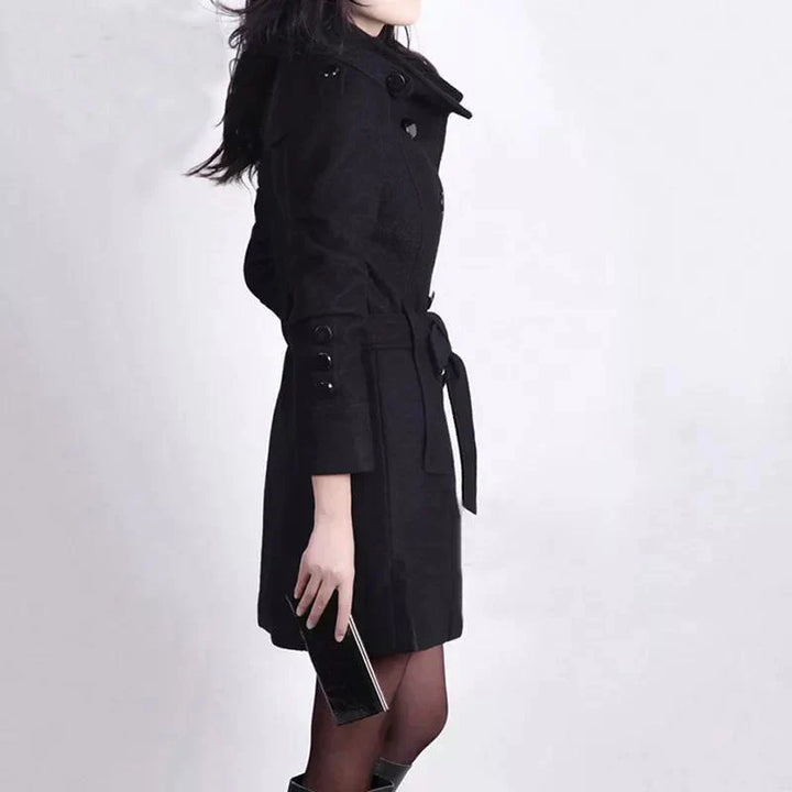 Chic Belted Coat for Cozy Warmth For Women