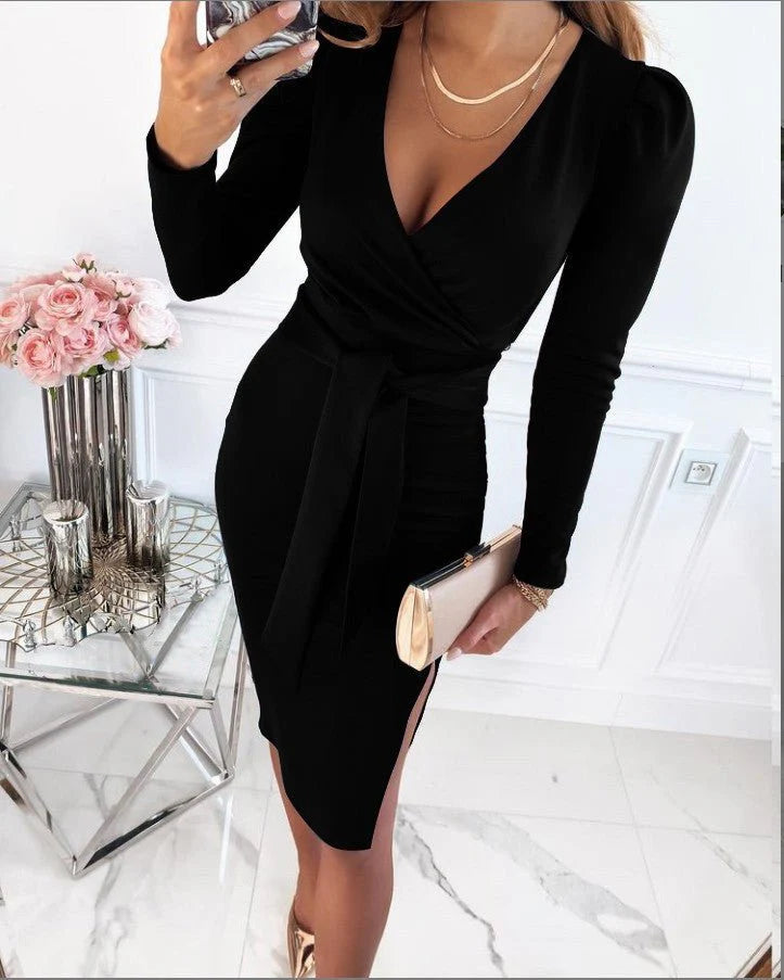 Round Wrap Dress with a Flattering Silhouette For Women