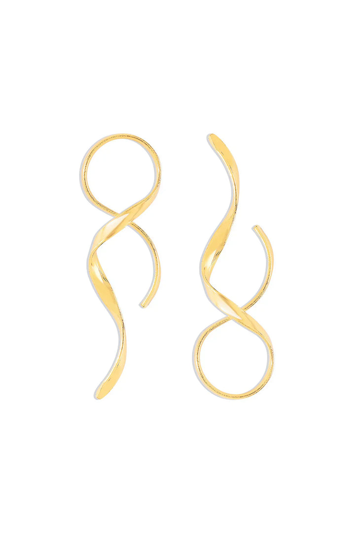 Elegant and Sleek Spiral Earrings with a Modern Touch For Women