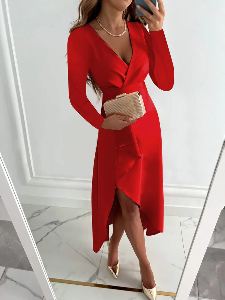 Round Wrap Dress with a Flattering Silhouette For Women