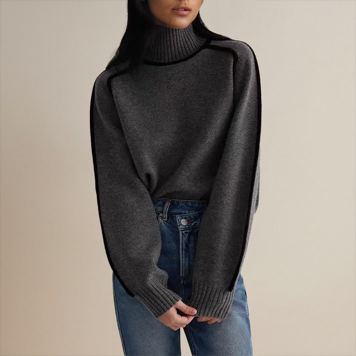 Elegant Women's Polyester Sweater with Modern Style