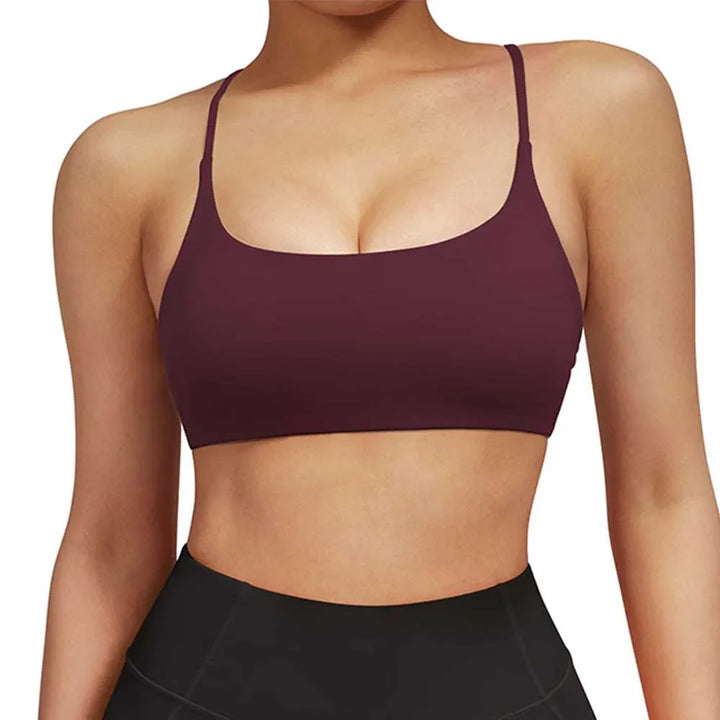 Backless Sports Bra with Padded Support for Women