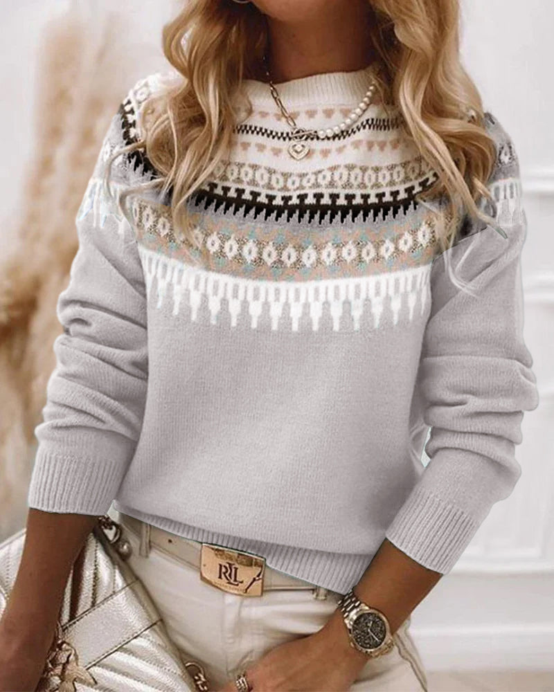 Ethnic Boho Knit Sweater for Women