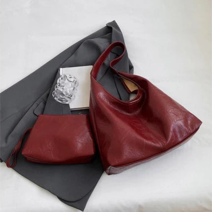 Leather Tote Bag With Modern Features For Women