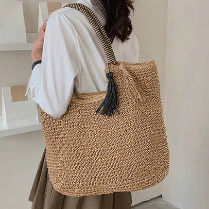 Chic Boho Beach Bag With Spacious Design For Women