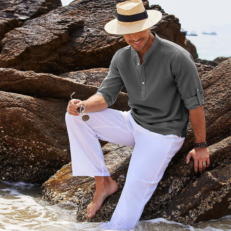 Classic Linen Long-Sleeved Shirt