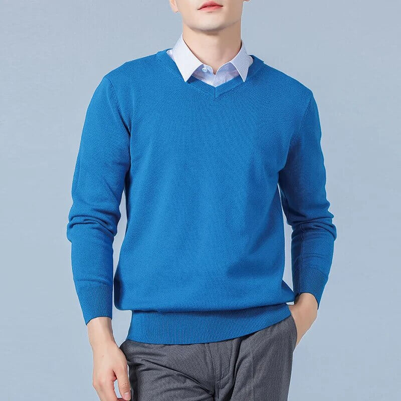 Classic V-Neck Jumper for Men