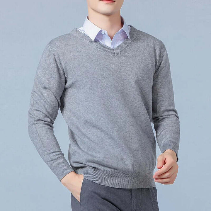 Classic V-Neck Jumper for Men