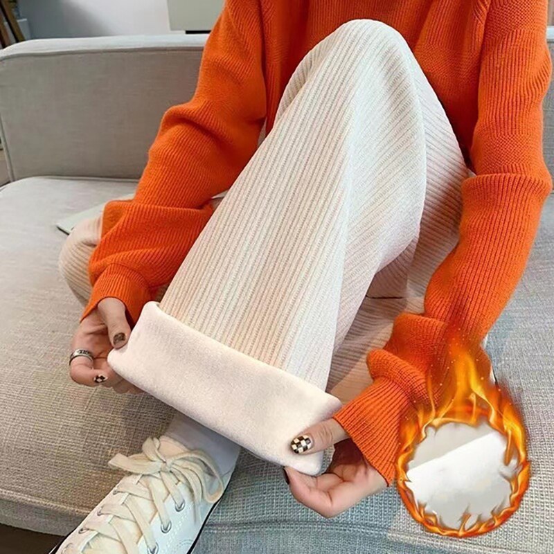 Cozy Plush Pants for Casual Winter Comfort for Women