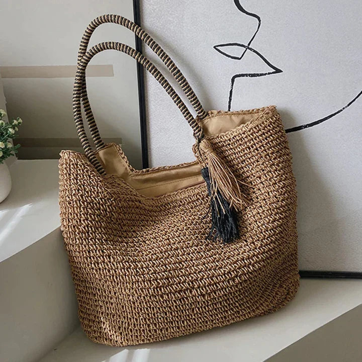 Breezy Oversized Beach Bag with Coastal Charm for Women