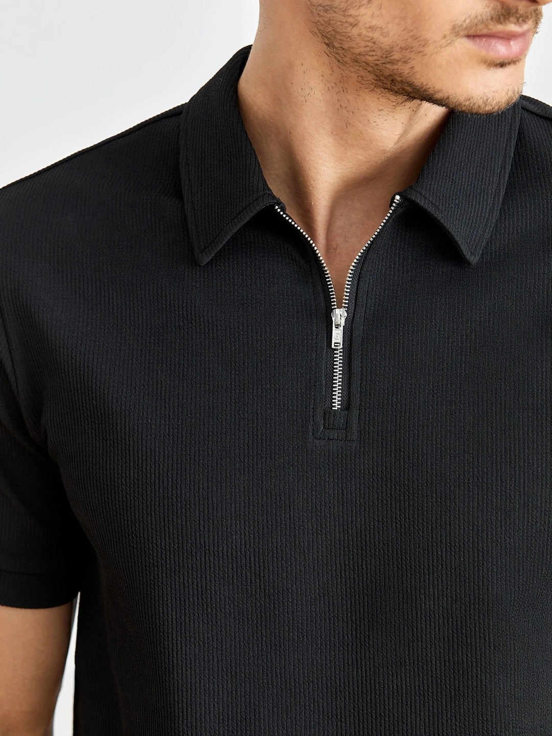 Stylish Short Sleeve Zipper Shirt for Men