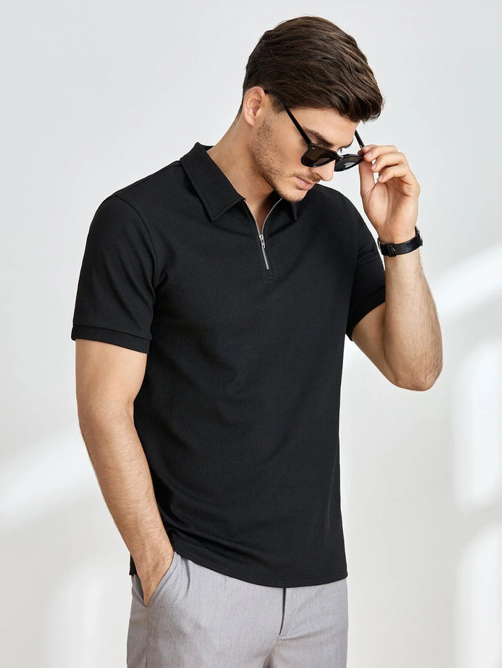 Stylish Short Sleeve Zipper Shirt for Men