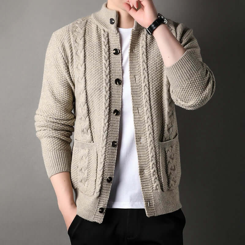 Thick Knitted Cardigan Jacket for Men