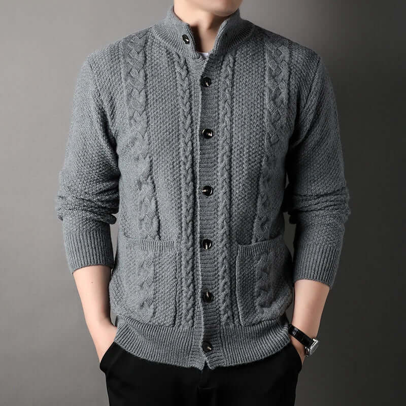 Thick Knitted Cardigan Jacket for Men