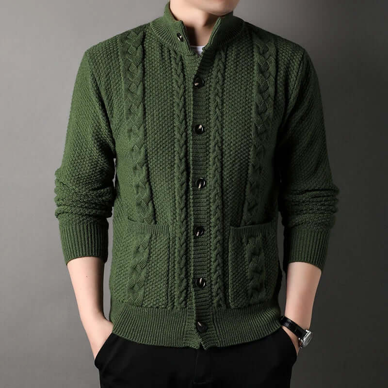 Thick Knitted Cardigan Jacket for Men