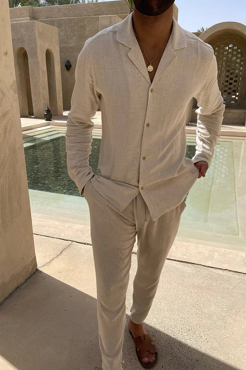 Luxury Linen Outfit with Classic Style For Men