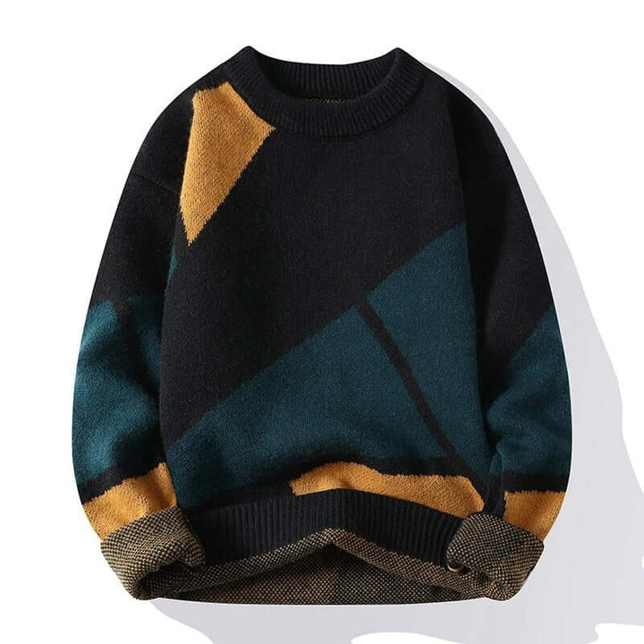 Round Neck Knitted Sweater for Men