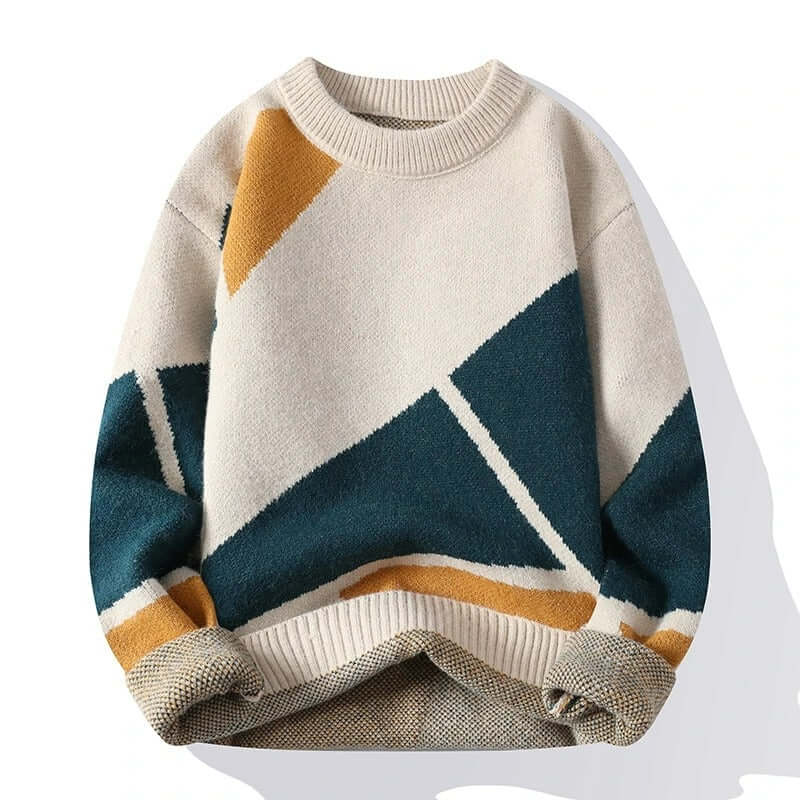 Round Neck Knitted Sweater for Men