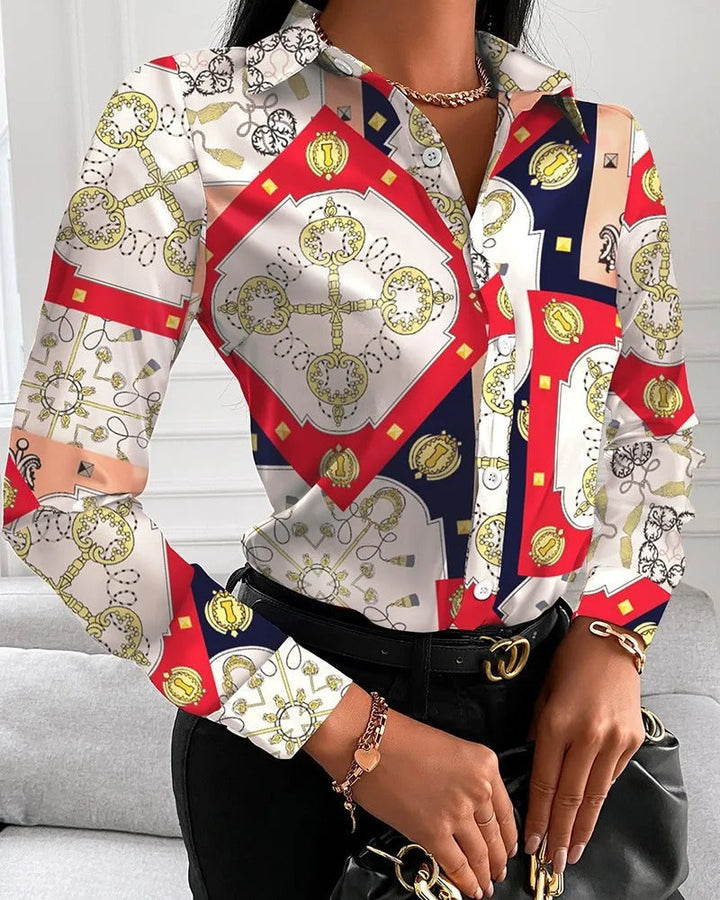 Retro-Inspired Blouse with Timeless Elegance for Women