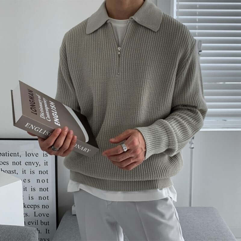 Stylish Half-Zip Sweater for Men