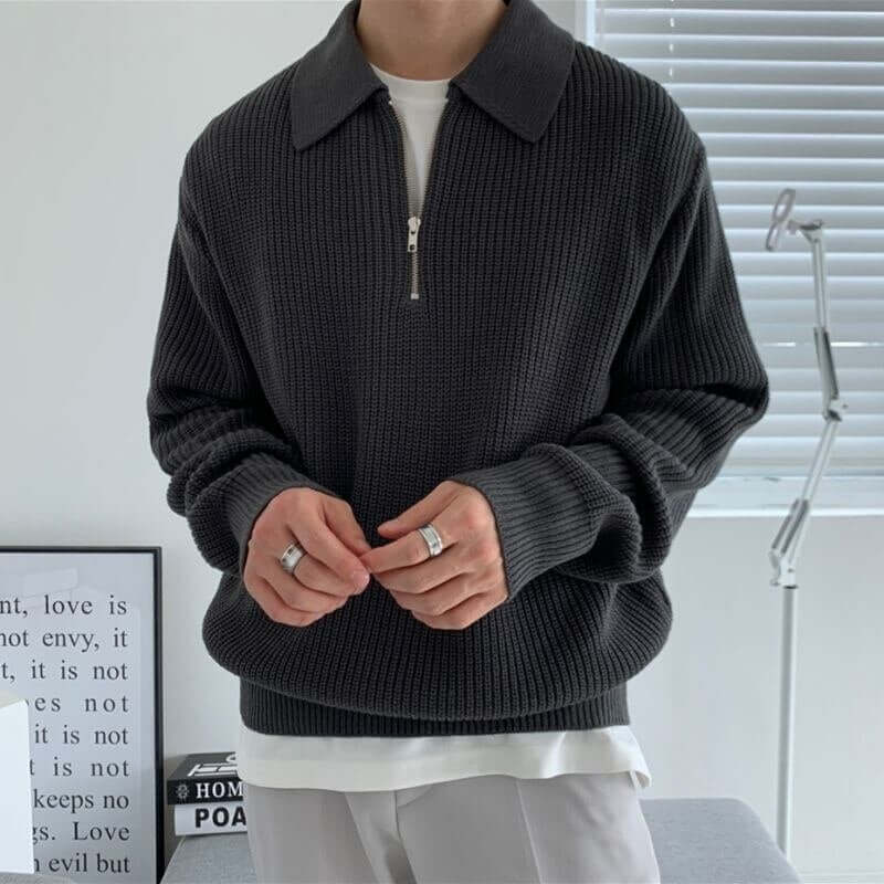 Stylish Half-Zip Sweater for Men