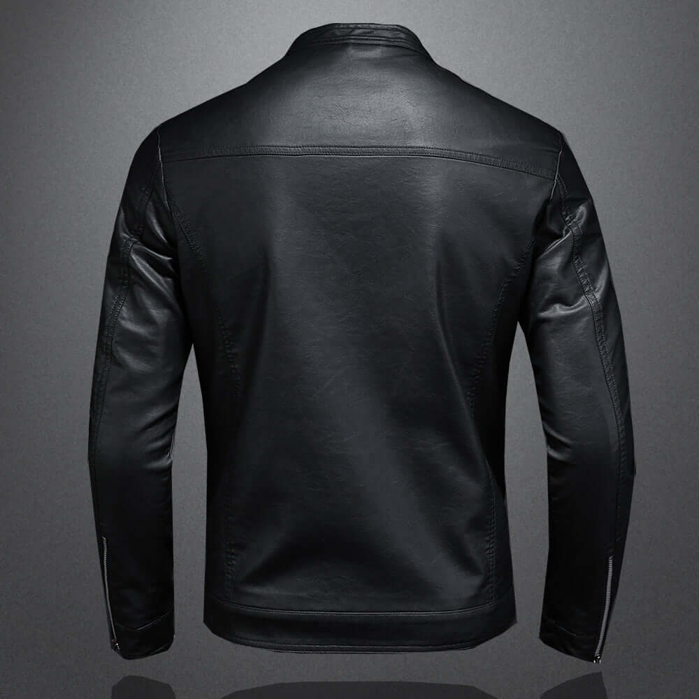 Classic Leather Moto Jacket for Men