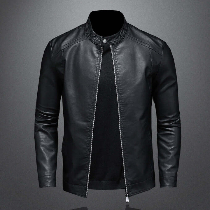 Classic Leather Moto Jacket for Men